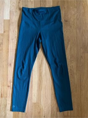 Smartwool Teal High-Rise Ribbed Leggings